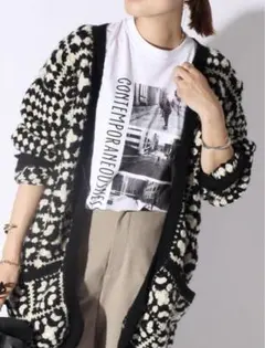 ジャーナルスタンダード　KHWOPAウールクロッシェカーディガン