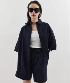 ネイビー セットアップ パンツセットアップ　HANNE