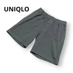 美品 UNIQLO ユニクロ イージーハーフパンツ ストレッチ グレー L