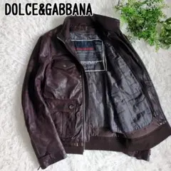 ■超希少■ドルチェ&ガッバーナ ラムレザー ライナー付き ブルゾン 48