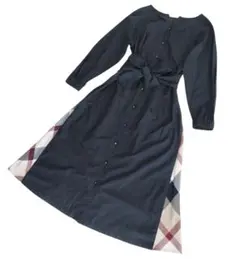 美品BLUE LABELCRESTBRIDGE レーヨンコットンポプリワンピース