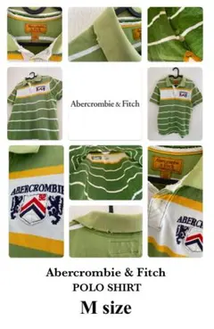 Abercrombie & Fitch ストライプポロシャツ　サイズM