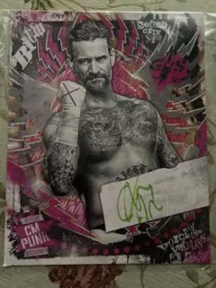 CMパンク 直筆サイン入フォト　2025WWE日本公演公式グッズ　CM PUNK