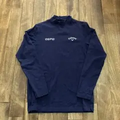 Callaway ネイビー Mサイズ モックネックシャツ