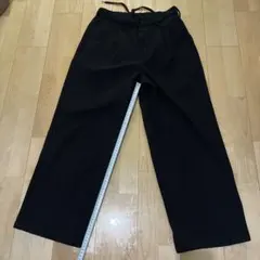 Lサイズ　GUブラック ワイドスラックス （フェルト生地）イージーパンツのサムネイル