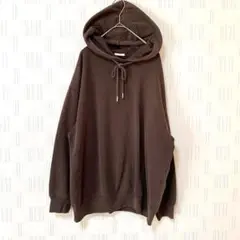 GU ジーユー　オーバーサイズスウェットプルパーカ　ブラウン　ゆるだぼ　M 綿