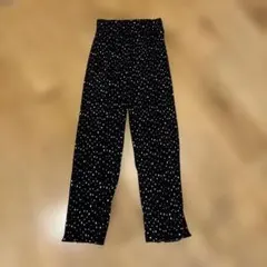 黒白ドット柄 Mサイズ イージーパンツ