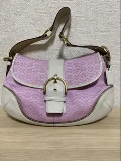 Coach Soho Signature Shoulder Bag Pink