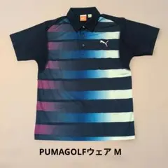 PUMA ポロシャツ M ネイビー/グラデーション