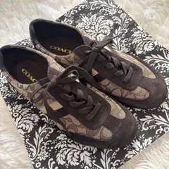 【新品・未使用】COACH カジュアルスニーカー ブラウン