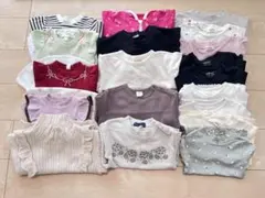 【まとめ売り】女の子　秋冬　長袖トップス&ワンピース（90cm）　19点