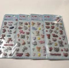 【正規品】トム＆ジェリー　トムとジェリー ぷくぷくシール　4枚セット
