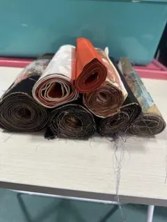 3645帯地生地セット（はぎれ）多種多柄　7種類　寸法は写真にてご確認を。