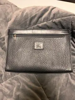 美品‼️Burberrys クラッチバッグ　セカンドバッグ　黒レザー