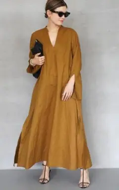 新品未使用ドゥーズィエムクラスsummerdressマキシワンピースブラウン DEUXIEME CLASSE（ロングワンピース/マキシワンピース）のフリマ