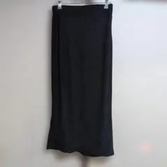 黒 ストレッチ タイトスカート スリット入りのサムネイル