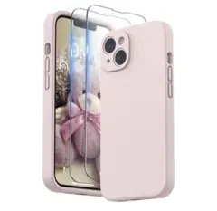 SURPHY iPhone14用ケース シリコン,フィルム付き
