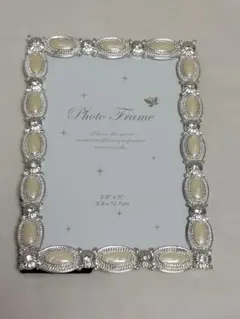 フォトフレーム ジュエルホワイト ピューター ガラス 写真立て