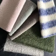 25066 ウール混 起毛 毛足の長い はぎれ