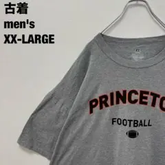 古着 RUSSELL ラッセル Tシャツ プリンストン フッドボール 灰 XXL