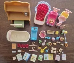 シルバニアファミリー 勉強机と赤ちゃん小物セット