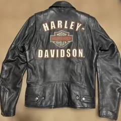 Sサイズ　ハーレーダビッドソン　ライダースジャケット　ブラック