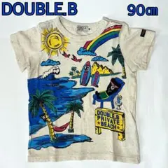 DOUBLE.B ビーチイラスト Tシャツ 90cm
