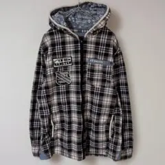 HANGTEN【160】長袖　パーカー　ジャンバー　パープル　チェック