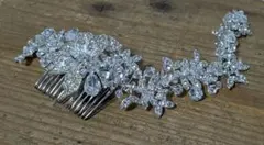 クリスタル花モチーフ ヘッドドレス キラキラ
