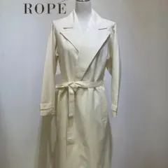 ROPE ロペ　アイボリー ロングコート ベルト付き　サイズ9