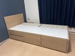 【大容量収納付き】チェストベッドフレーム シングル （ニトリ）＊引き取り限定のサムネイル