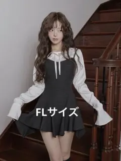 Darich レイヤードランダムヘムチェックミニワンピース