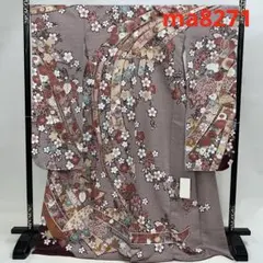 ma8273 洗える着物 振袖 成人式 H・L 仕立て上り 単品 化繊 卒業式