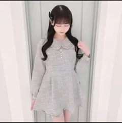 evelyn ラメツイードロンパース エブリン