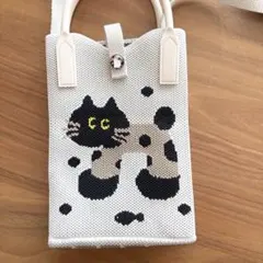 猫柄ポーチ 携帯バッグ