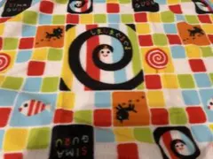 しましまぐるぐる カラフル ブランケット ひざ掛け キャラクター柄