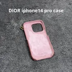 Christian Dior ピンクレザーiPhone14proケース　正規品