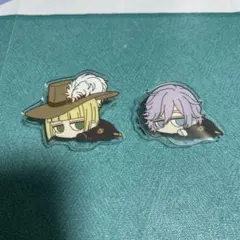 ツイステ アクリルバッジ だる〜ん 制服 ルーク・エペル2点セット ●未使用品