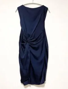 【美品】アサクラ　パーティードレス　38(Mサイズ) ネイビー