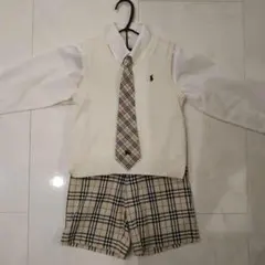 フォーマルスーツセット（ホワイト・チェック）