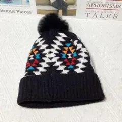 新作　ニット帽子　トレンド★男女兼用　おしゃれ　オルテガ　メンズレディース　黒