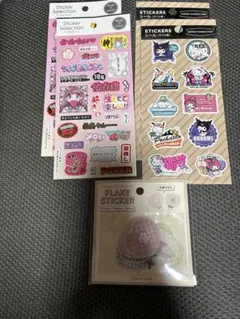 サンリオ キャラクターズ ラベル風シール 推しシール　缶バッチデコシール