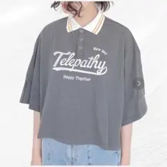 【AS KNOW AS plus】 リングドットボタン ロゴ刺繍 ポロTシャツ