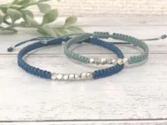 ペア♡シルバーメタルビーズのブレスレット