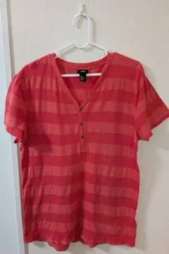 H&M 赤 ボーダー Tシャツ Mのサムネイル
