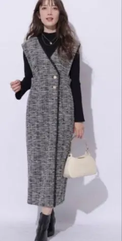 アプワイザーリッシェ♡ラップツイードジャンスカ０新品未使用