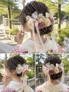 成人式 卒業式 結婚式リボン 可愛い 振袖 袴 ヘアアクセサリー 髪飾り