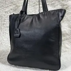 美品 グリーンレーベルリラクシング トートバッグ レザー A4・肩掛可能 黒のサムネイル