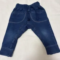 ダークブルー ゴムウエストパンツ