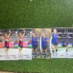 4点セット 志田千陽 松山奈未 山口茜 直筆サイン色紙　缶バッジ トート　生写真 4点セット 志田千陽 松山奈未 山口茜 直筆サイン色紙 缶バッジ